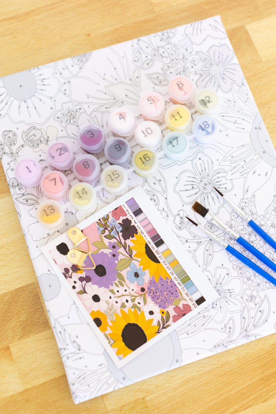 Paint By Number Rainbow Garden