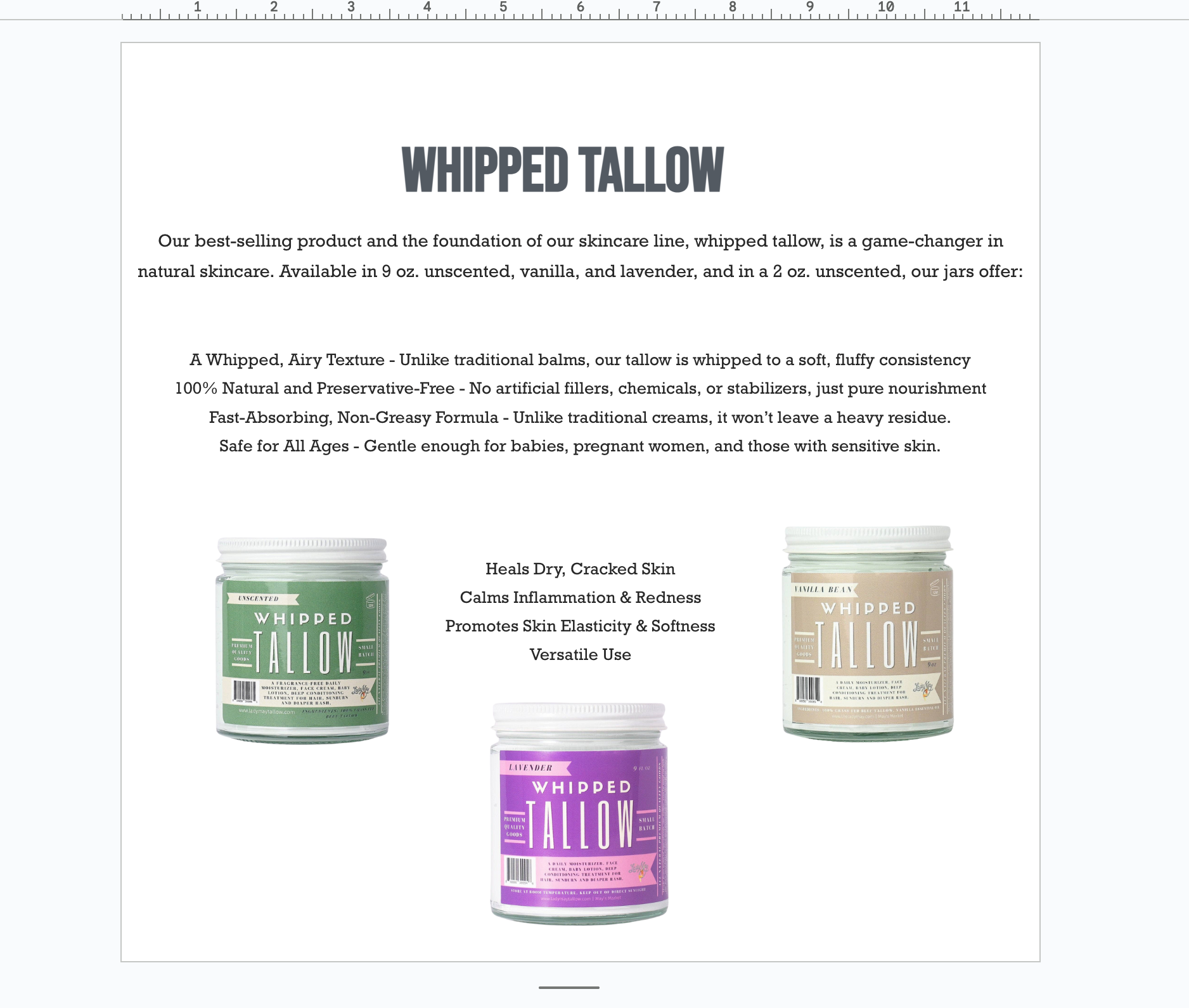 Eucalyptus Tea Tree Whipped Tallow Moisturizer