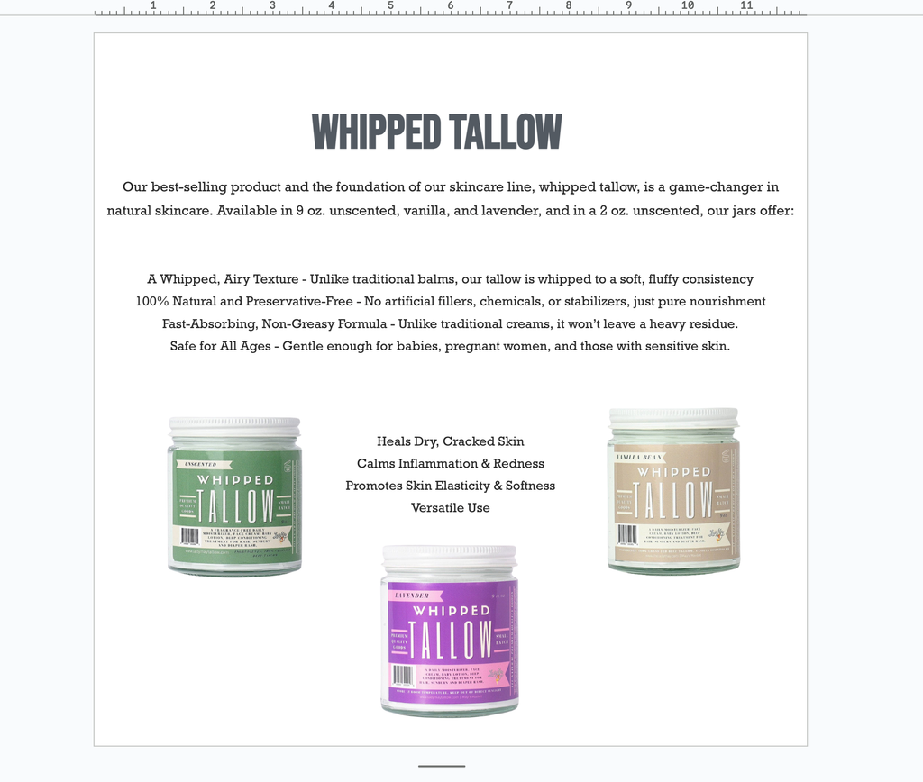 Vanilla Whipped Tallow Moisturizer