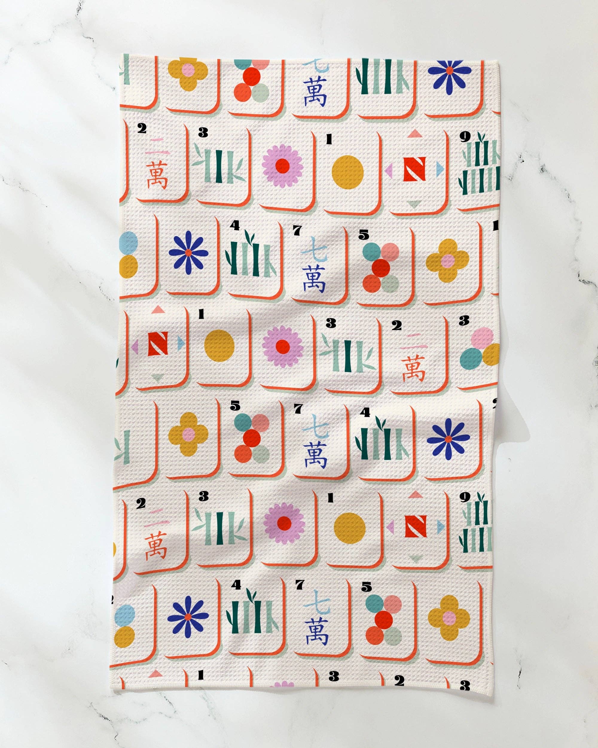 Tile Toss Tea Towel