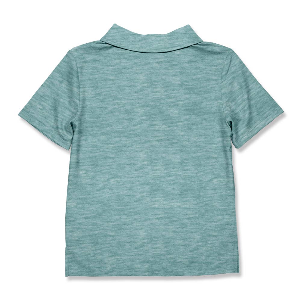 Boys Heather Nile Blue Polo