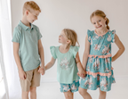 Boys Heather Nile Blue Polo