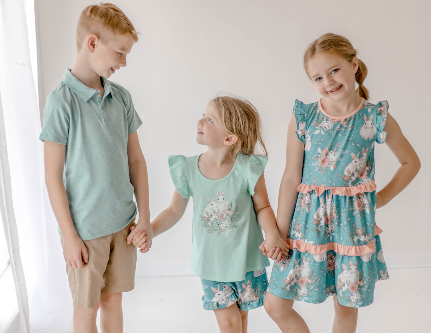 Boys Heather Nile Blue Polo