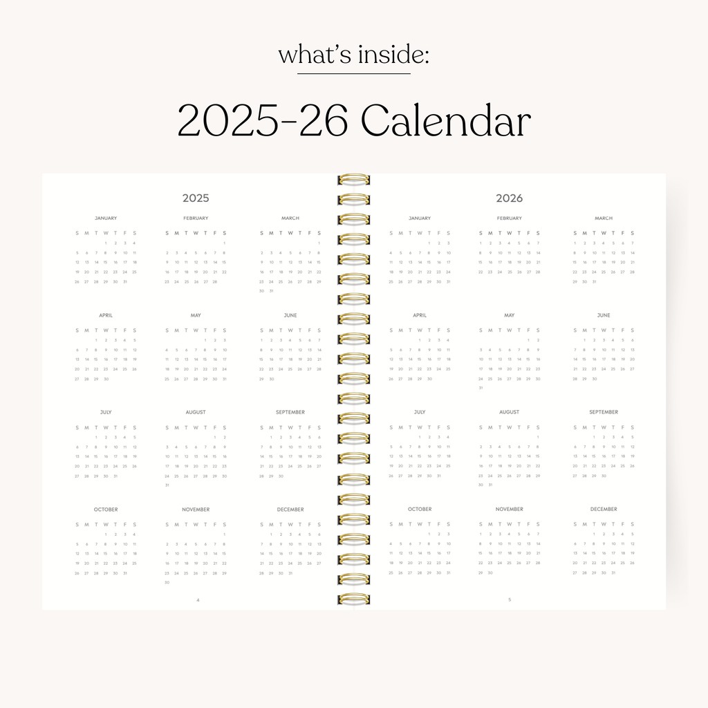 Pink Trellis 2025-2026 Academic Planner