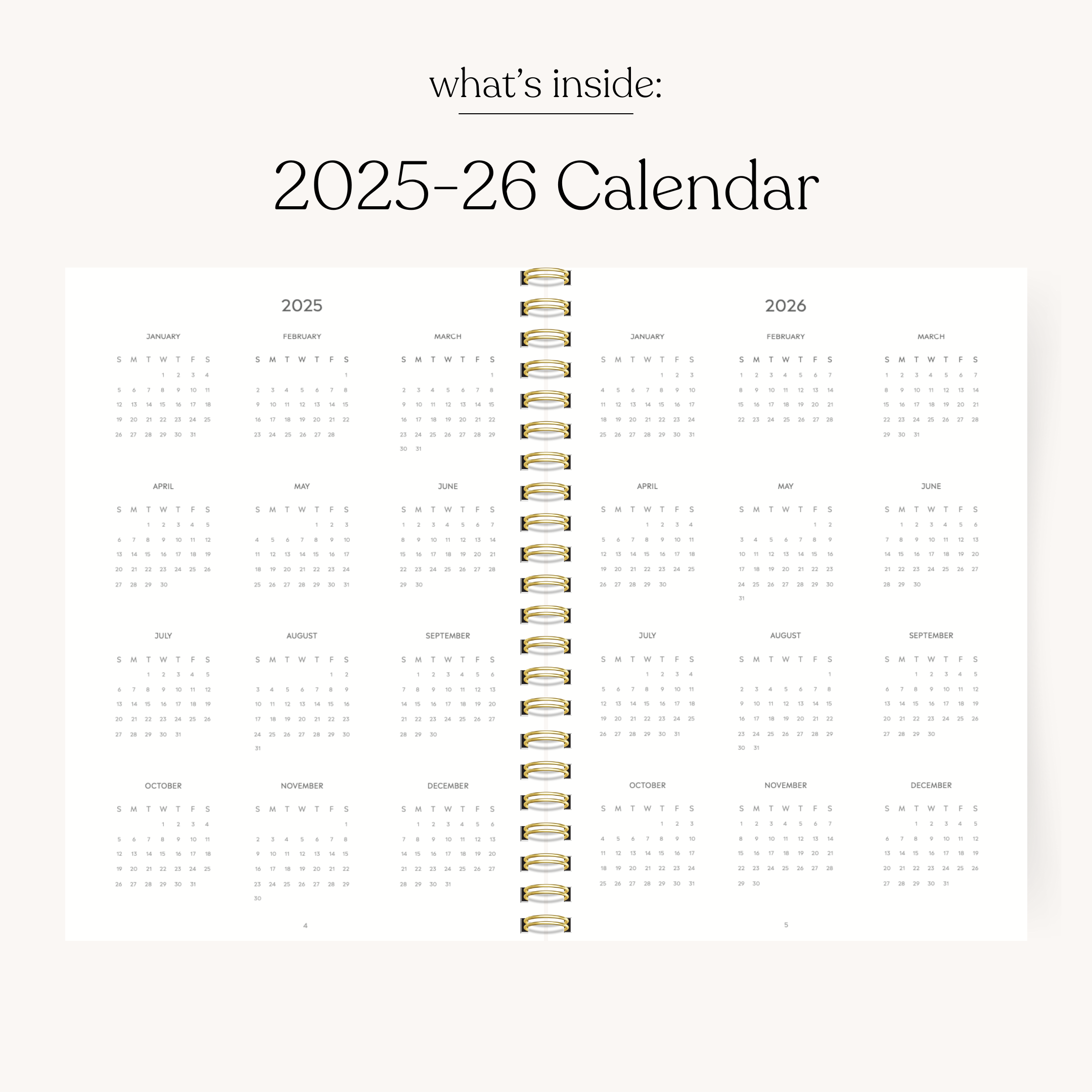 Pink Trellis 2025-2026 Academic Planner