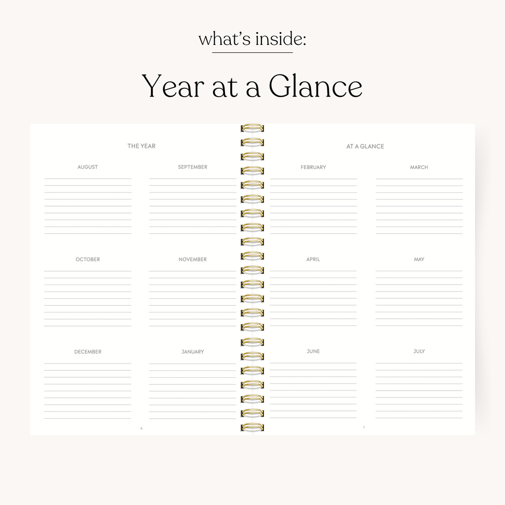 Pink Trellis 2025-2026 Academic Planner