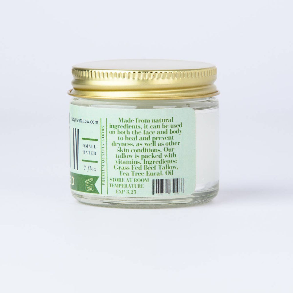 2oz Eucalyptus Tea Tree Whipped Tallow Moisturizer