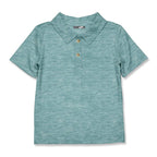 Boys Heather Nile Blue Polo