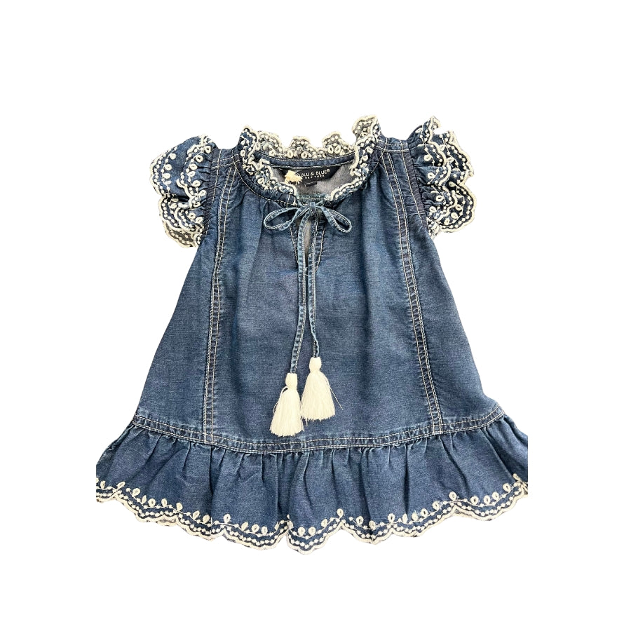 Denim Lace Dark Wash Dress