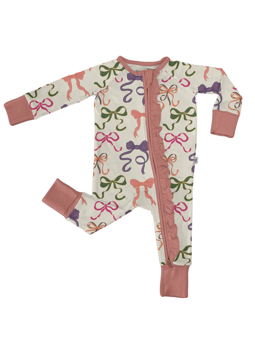 Bows Zip Footie
