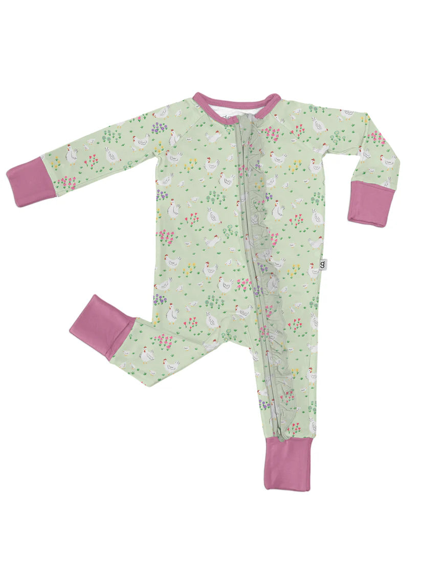 Spring Chick Zip Footie