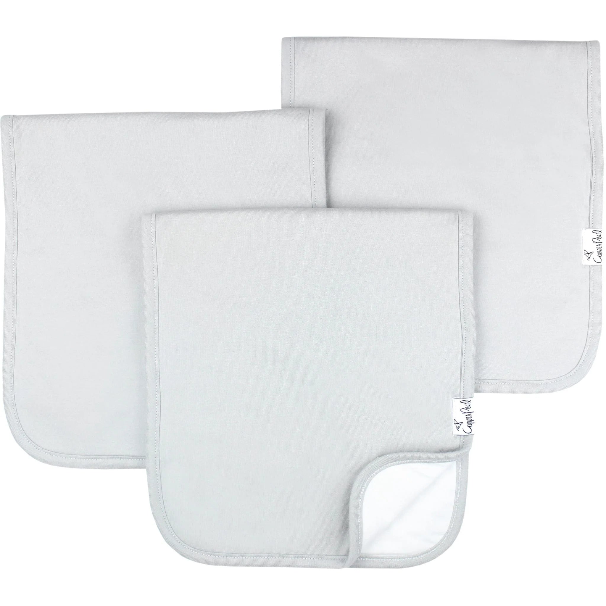 Grey Burp Cloth Set