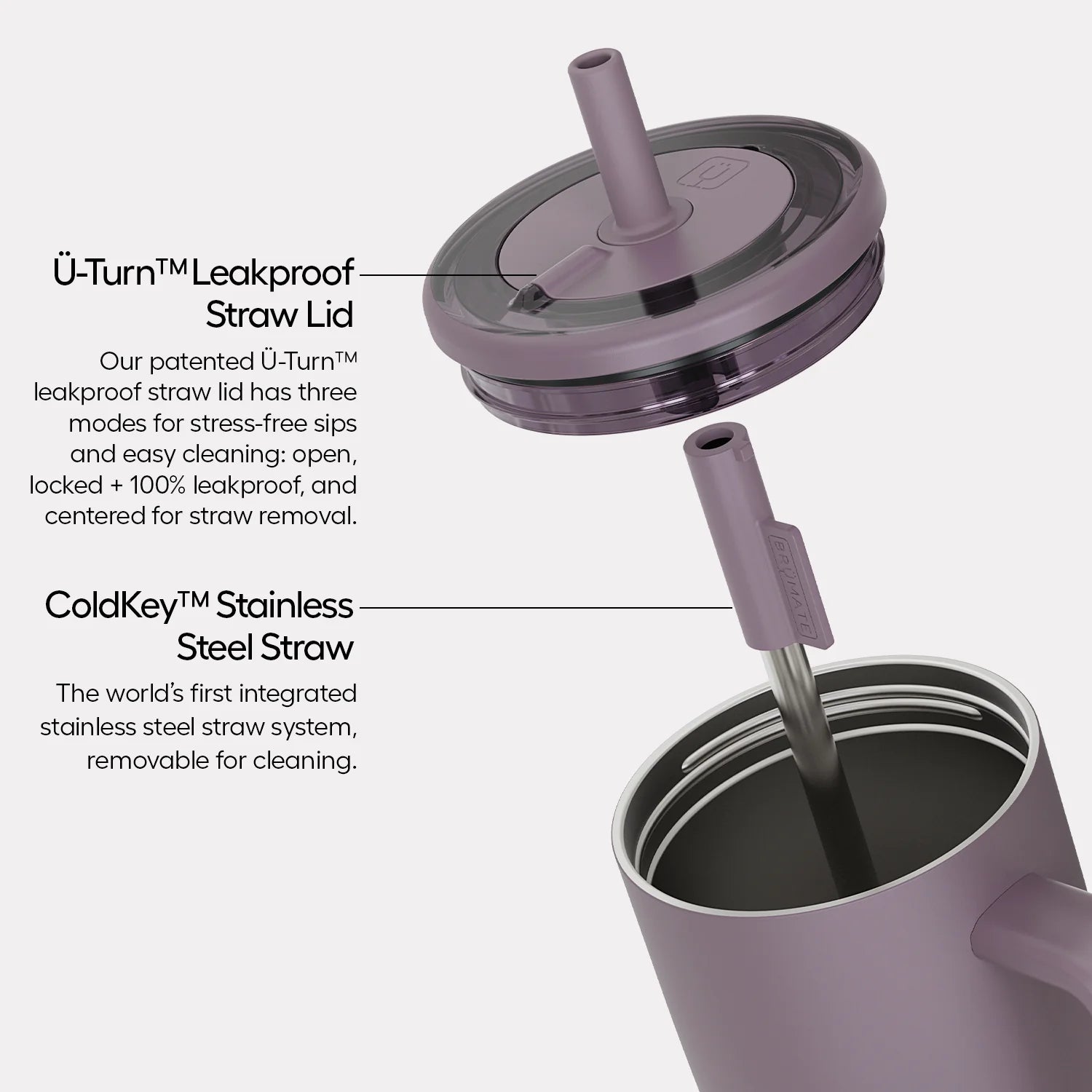 BrüMate Era 30oz Leakproof Straw Tumbler- Rose Taupe