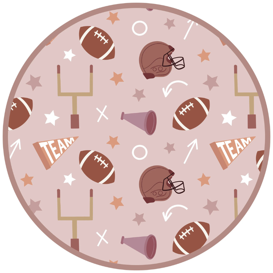 Game Day Rose Bamboo Baby Pajamas – Football Print