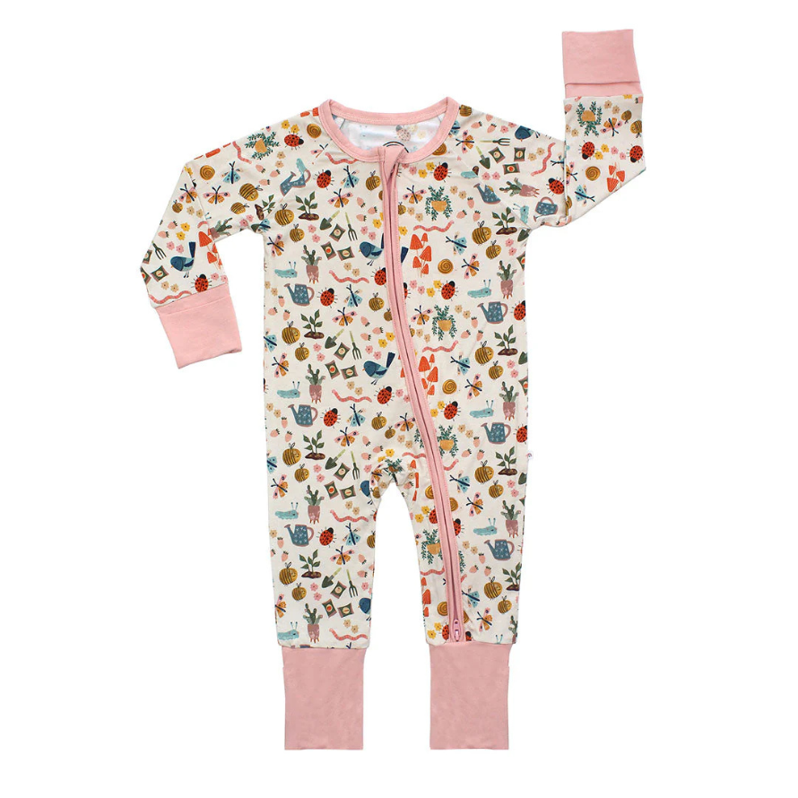 Garden Friends Bamboo Baby Pajamas – Bugs Print