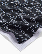 Halloween Script Black Tea Towel