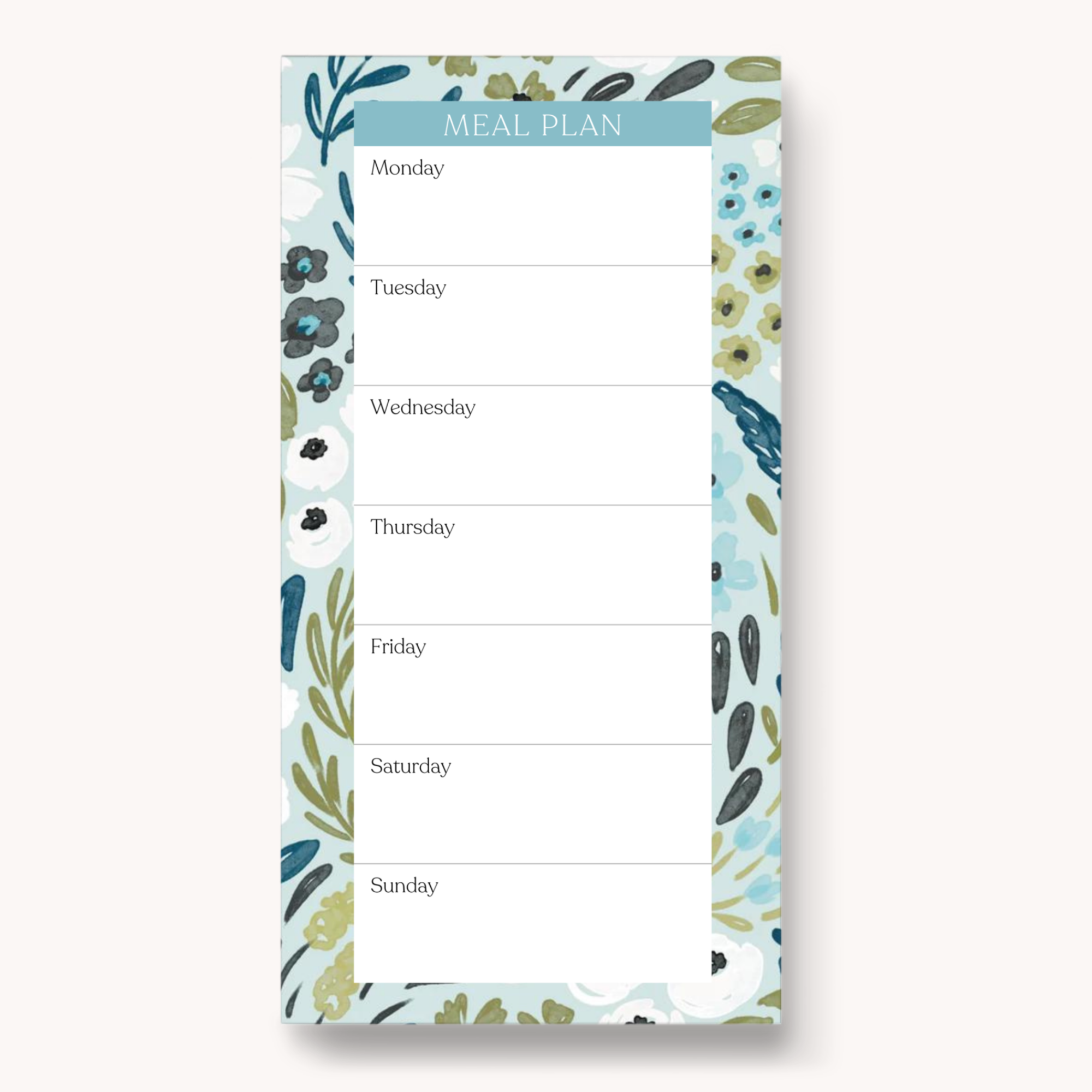 Waterfall Magnetic Meal Plan Notepad