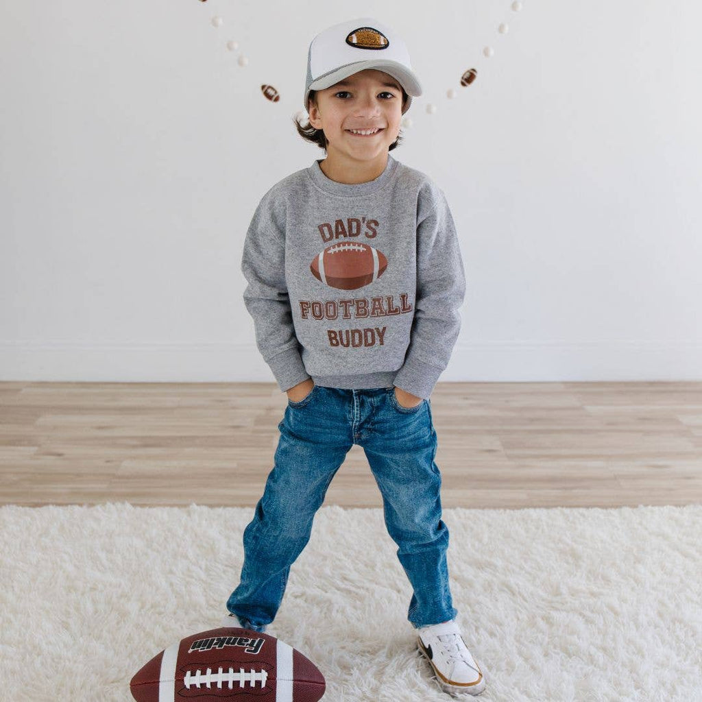 Football Patch Trucker Hat - Gray/White - Kids Football Hat