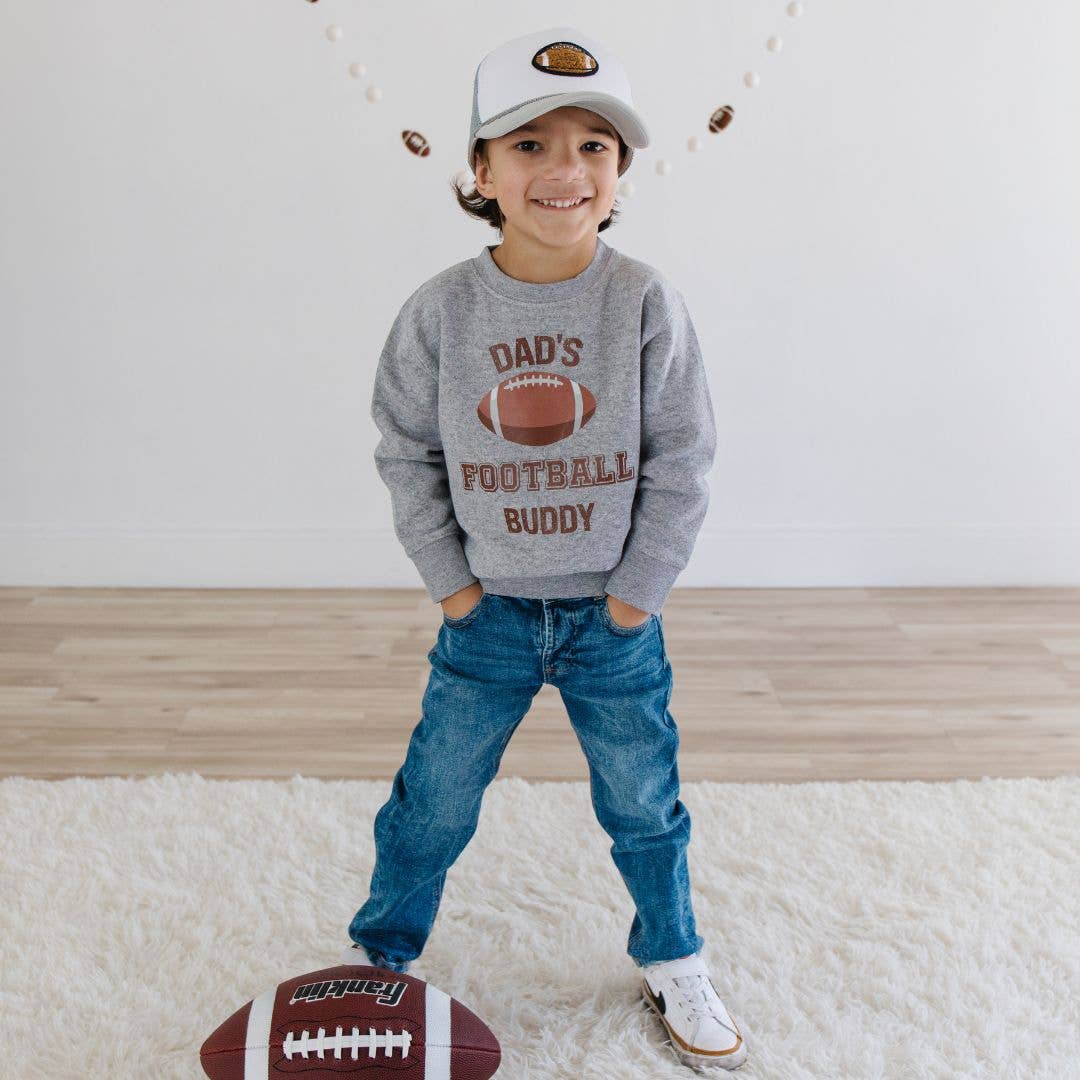 Football Patch Trucker Hat - Gray/White - Kids Football Hat