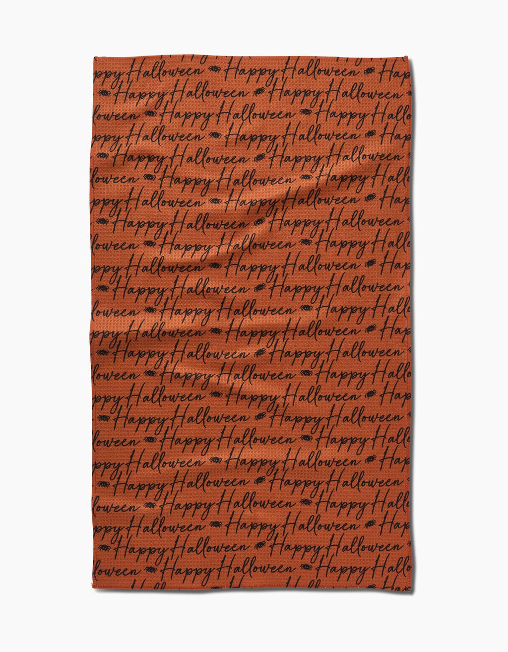 Halloween Script Orange Tea Towel