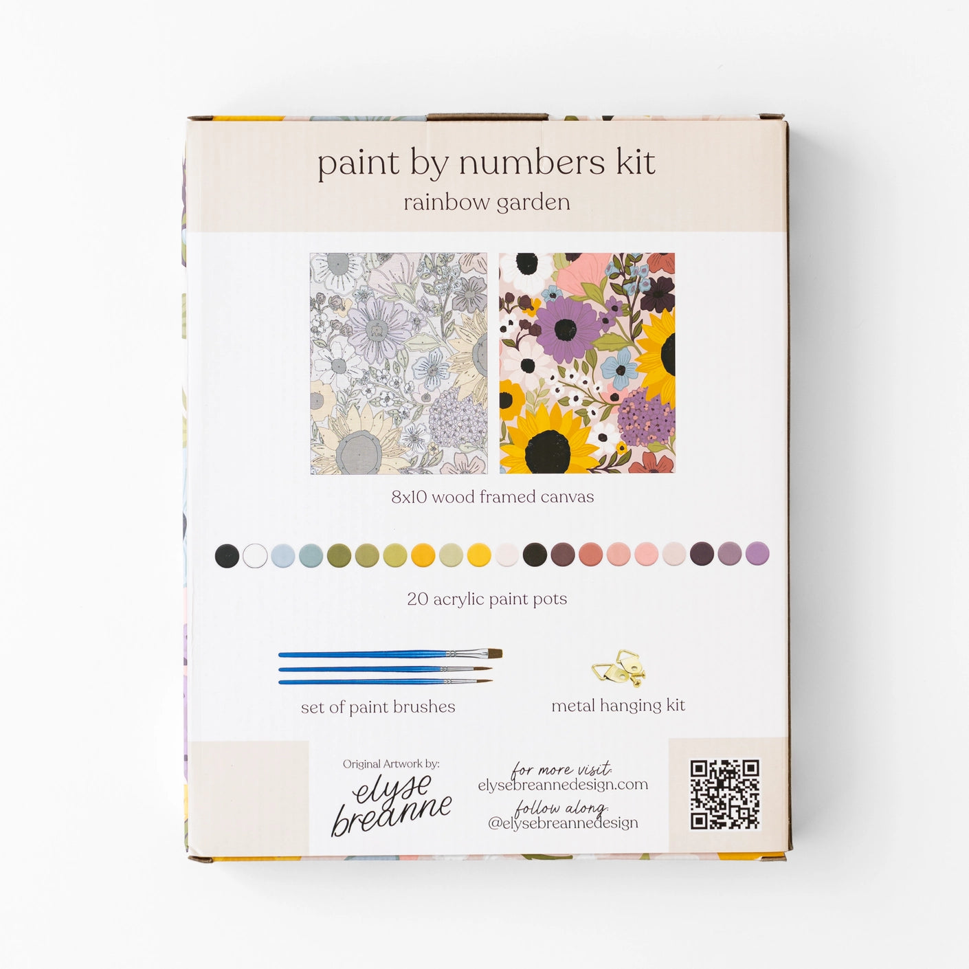 Paint By Number Rainbow Garden