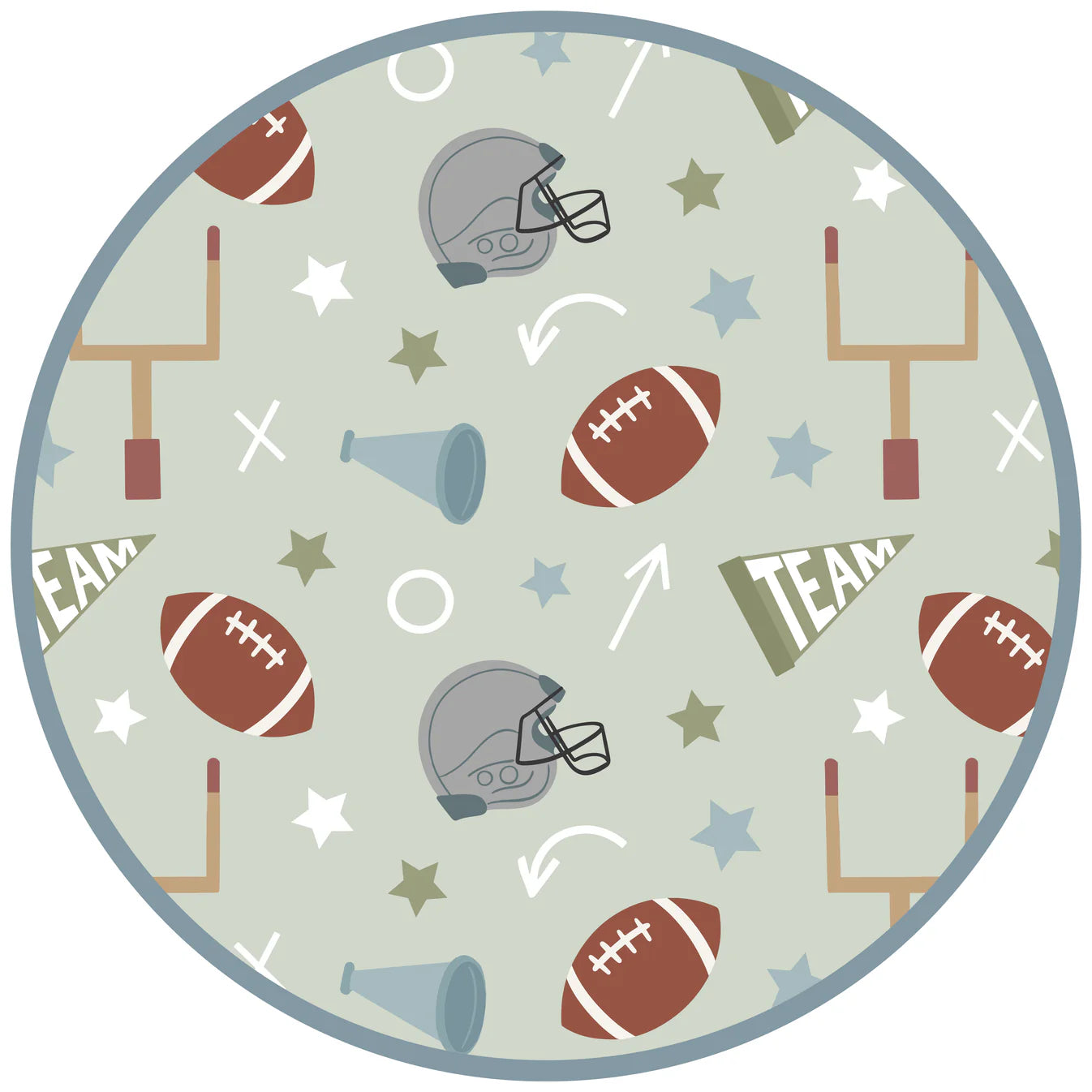 Game Day Green Football Bamboo Footie