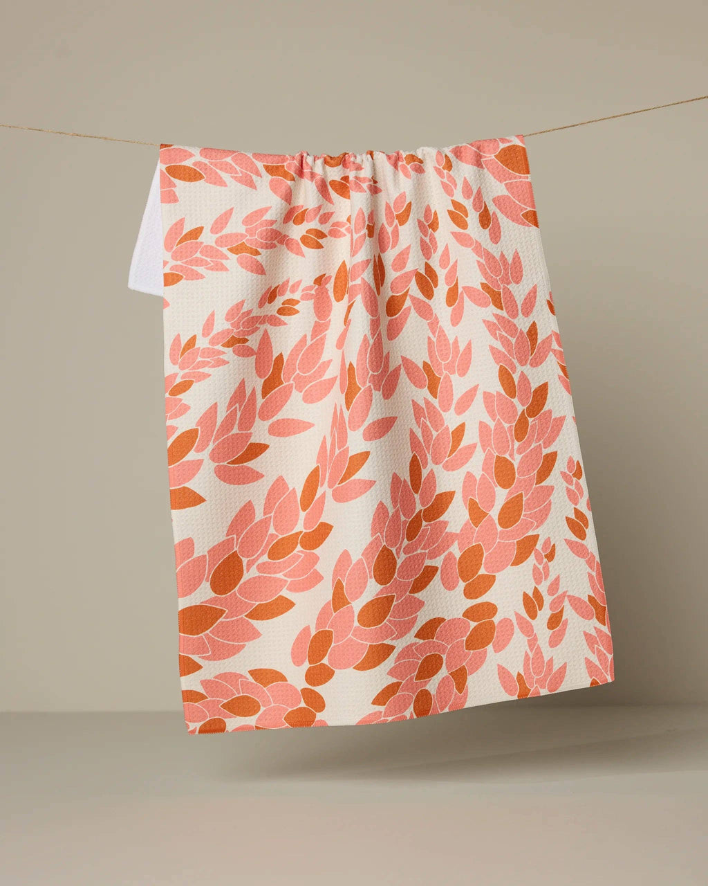 Coral Drift Tea Towel