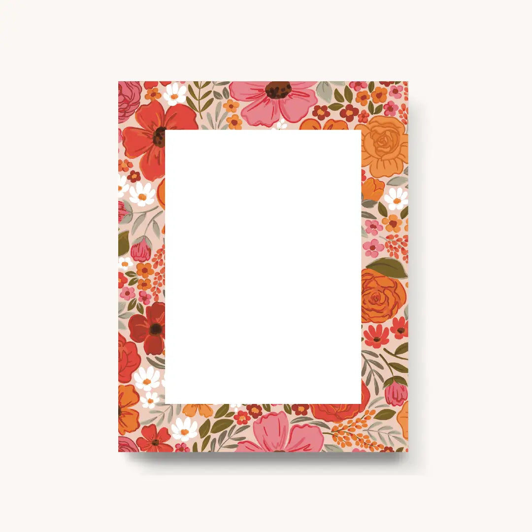 Rosewood Blooms Notepad 50 sheets