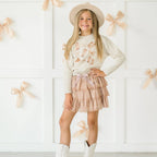 Gingham Printed Tulle Tiered Tutu - Kids Clothing