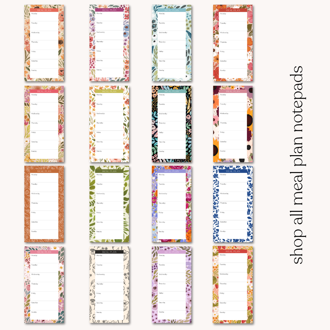 Waterfall Magnetic Meal Plan Notepad